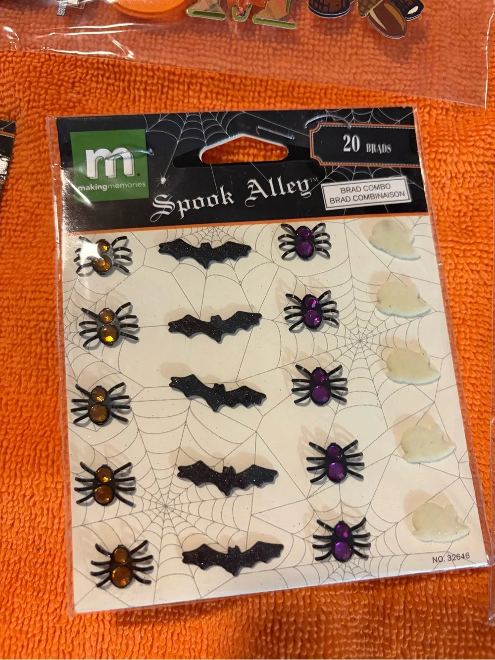 Halloween lot of 13 sealed NEW pkg’sassorted Party Craft Embellishments - Orange